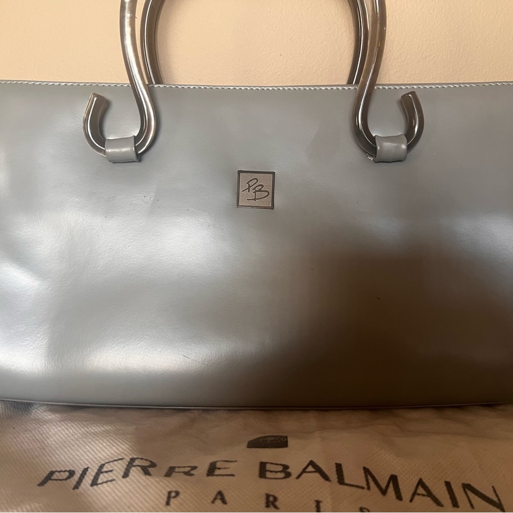 Pierre Balmain Sleek Gray Top Handle Bag